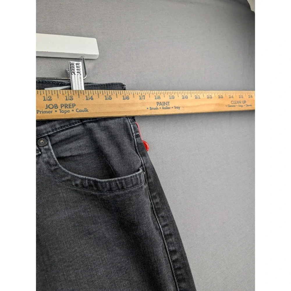 True Religion Mens Rocco Skinny Jeans Black Gray Wash Size 32 Denim Pants